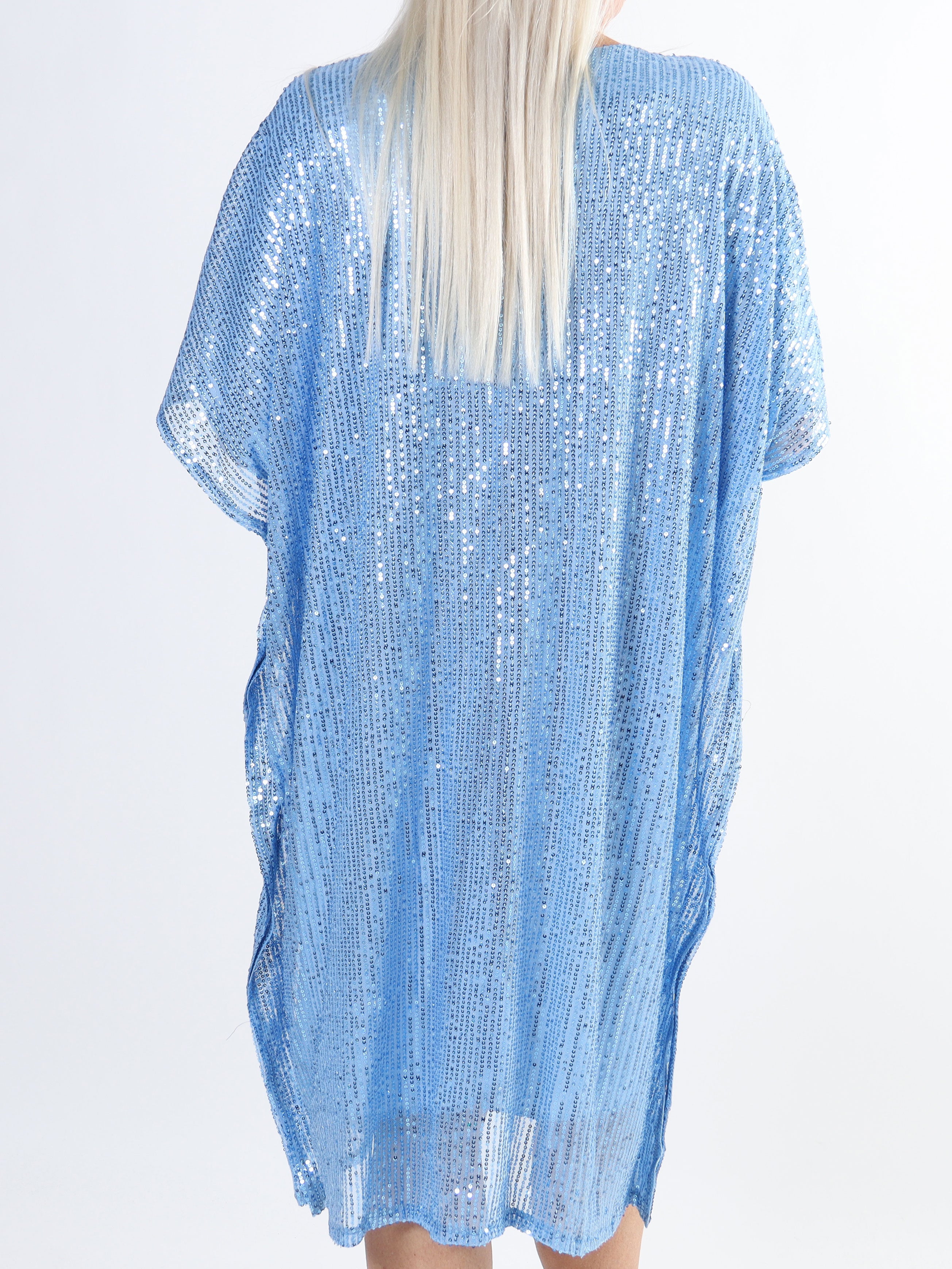 Azmina - Plus size tunikakjole i løs pasform med pailletter